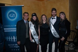 da sinistra: Giancarlo Strazzera, Silvia (la Miss), Patrizia Floris, Mattia (il Mister), Sissy Make-up