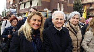 Sonia Alfano, monsignor Mariano Crociata, Rosy Bindi a Latina